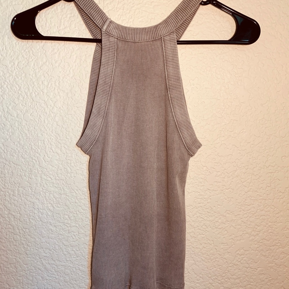 Gray halter top